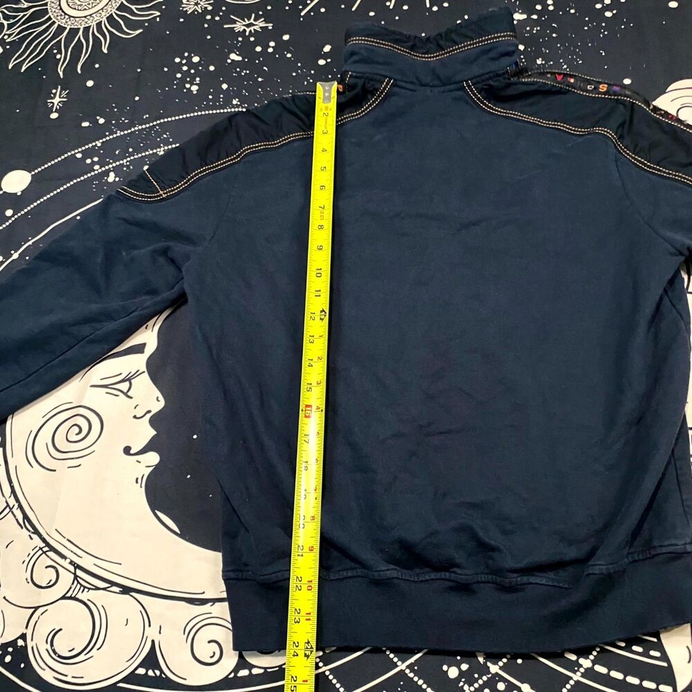 Paul & Shark Sweatshirt Mens M Blue Cotton Fleece Lined Quarter Zip Italy Casual - Picture 5 of 7